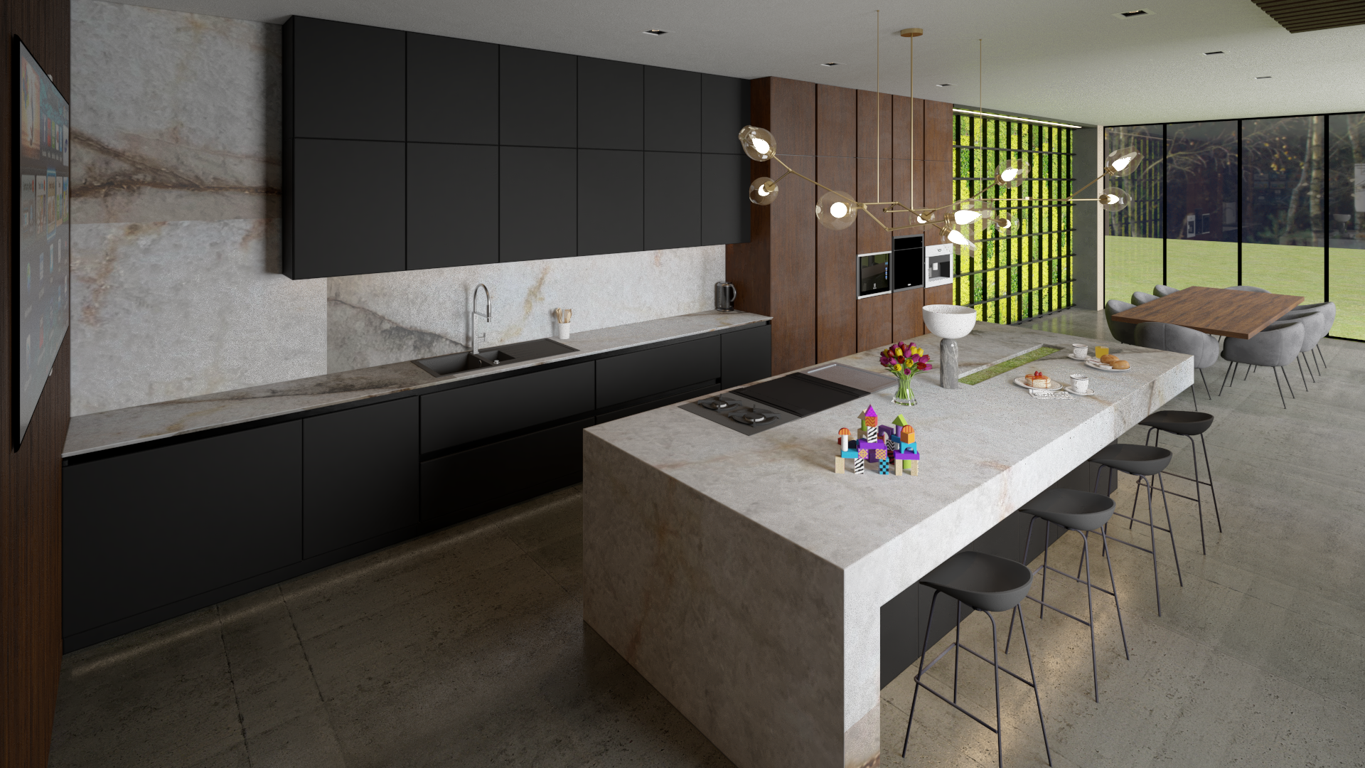 construction cuisine haut de gamme sur mesure intérieur 